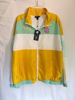 San Diego Padres NWT City Connect Colorblock Full Zip Windbreaker Jacket XL